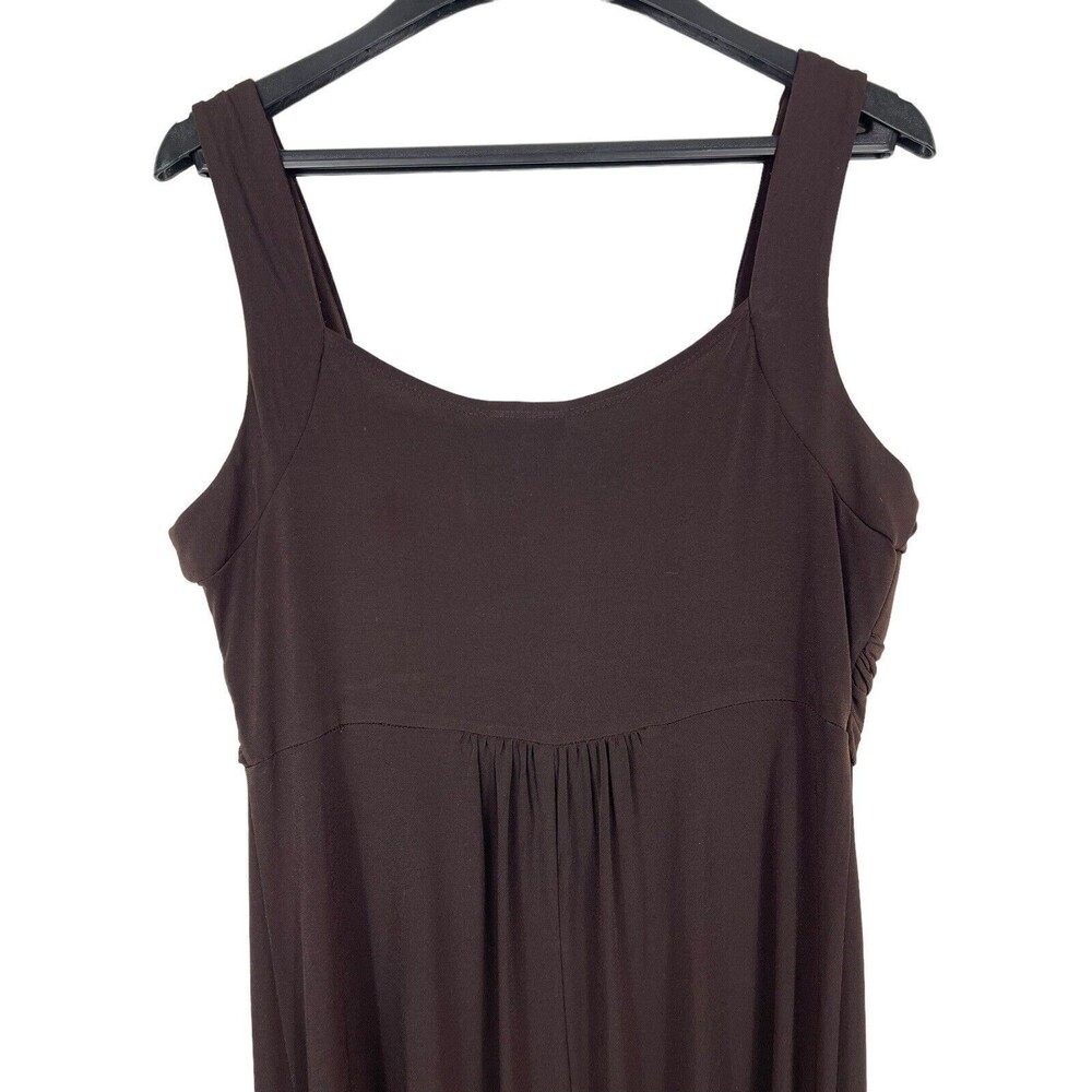 VTG 90s Y2K En Focus Brown Sleeveless Empire Waist Maxi Dress 10 - Picture 5 of 13